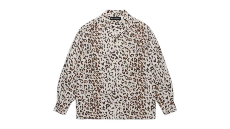 トップス WACKO MARIA White Animal Pattern Shirt Wacko Maria Leopard Open Collar Shirt White Men's - FW25 - US