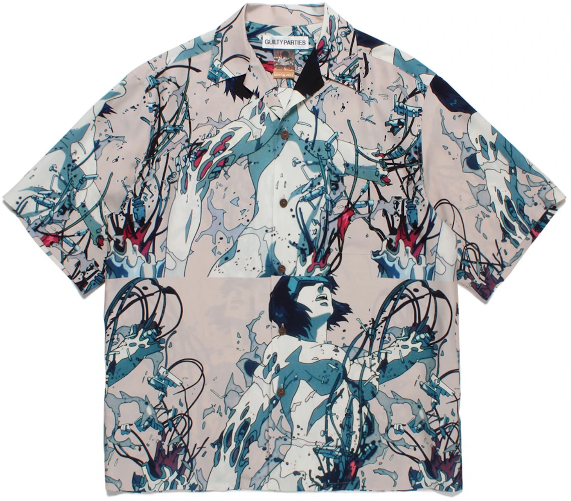 Wacko Maria x Ghost in the Shell #2 Hawaiian Shirt Beige Men's - SS23 - US