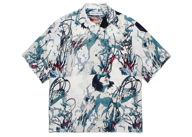 Wacko Maria x Ghost in the Shell #2 Hawaiian Shirt White - SS23 - GB