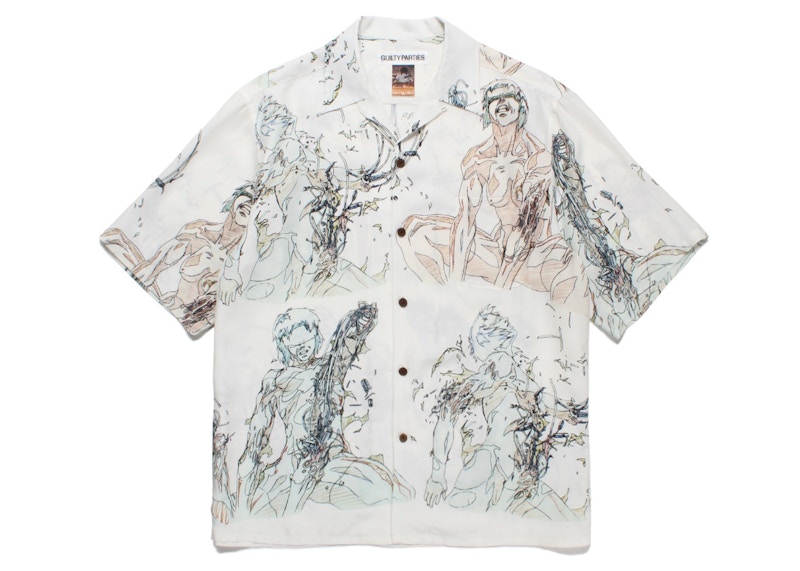 Wacko Maria x Ghost in the Shell #3 Hawaiian Shirt Off White