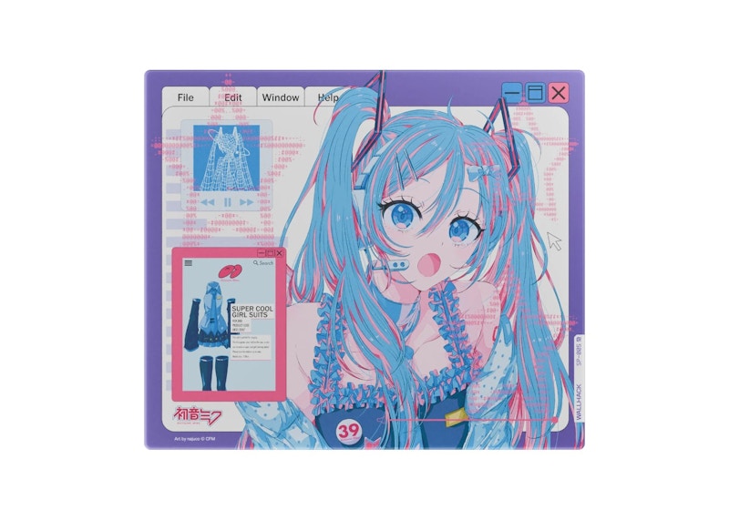 WALLHACK SP-005 Miku OS Glass Mousepad