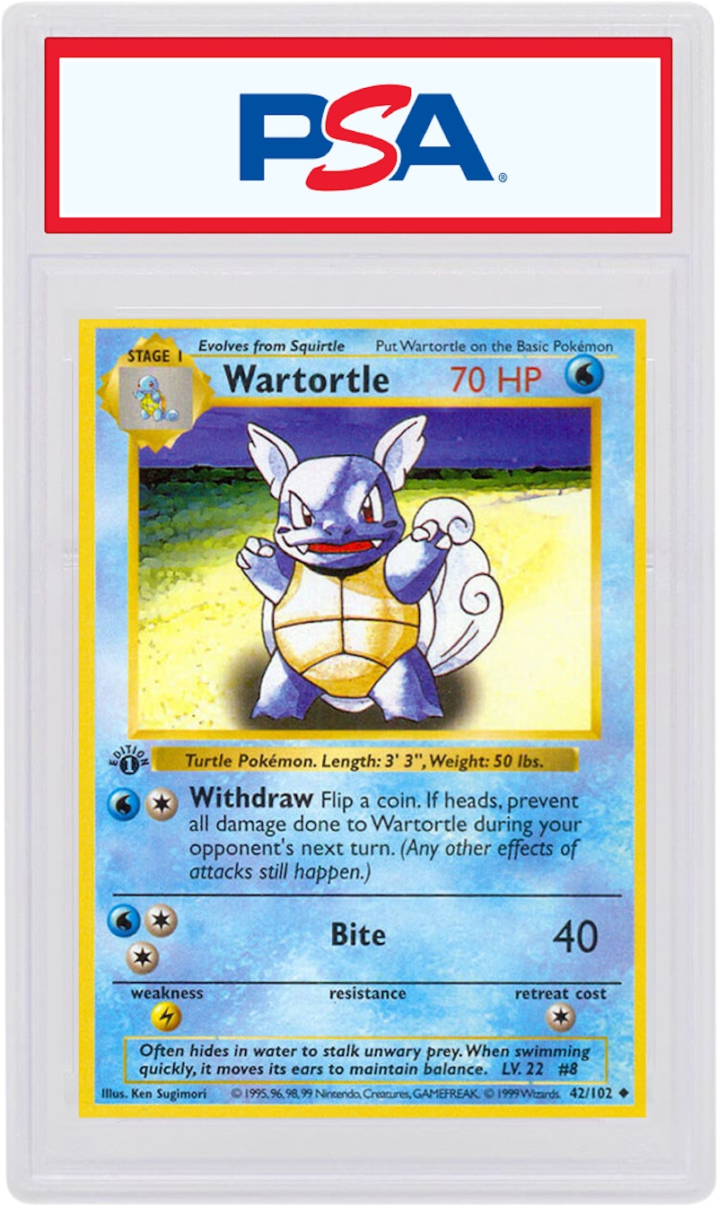 Wartortle 1999 Pokemon TCG Base Set 1st Edition #42/102