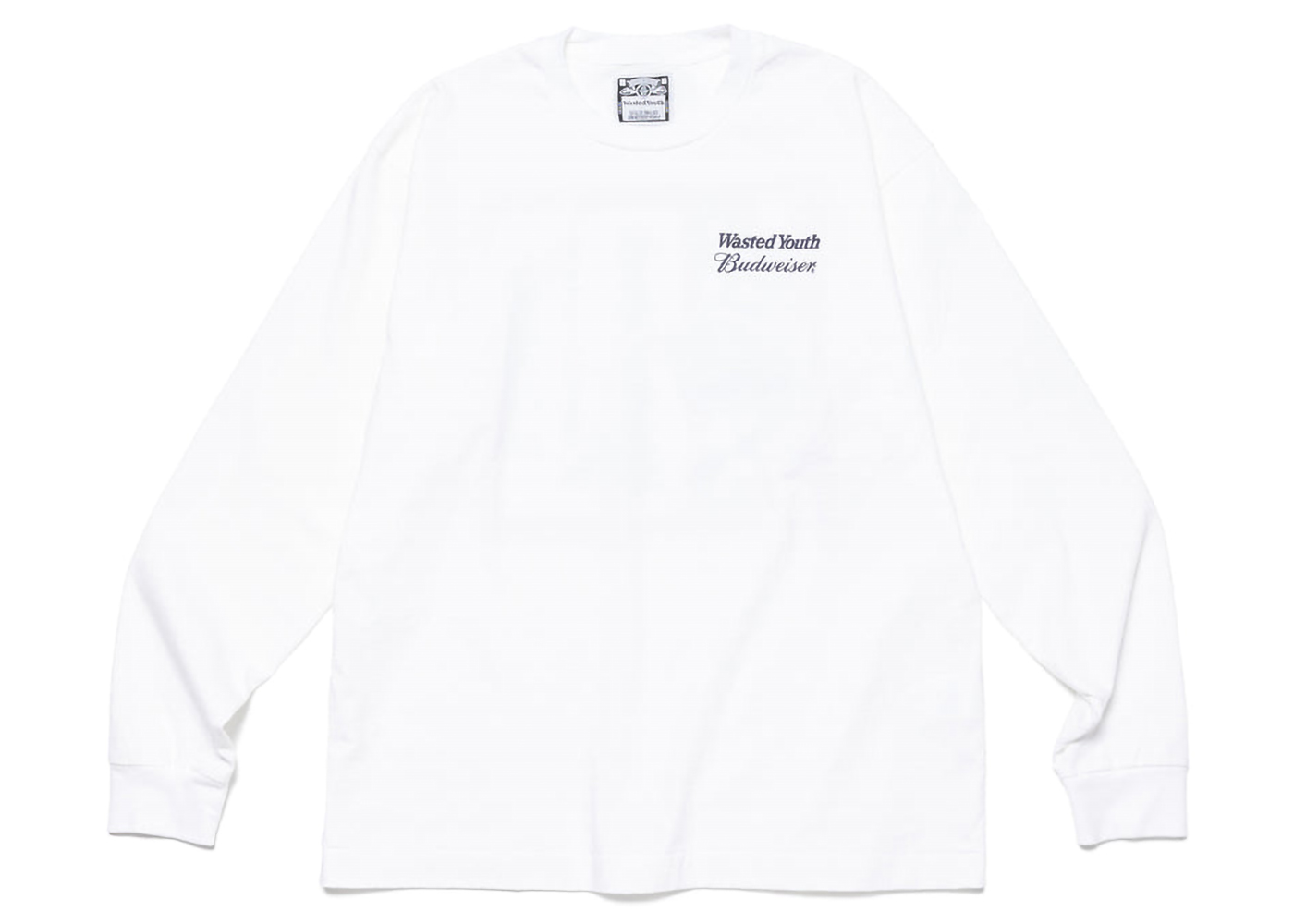Wasted Youth Budweiser L/S Tee White Men's - SS23 - US
