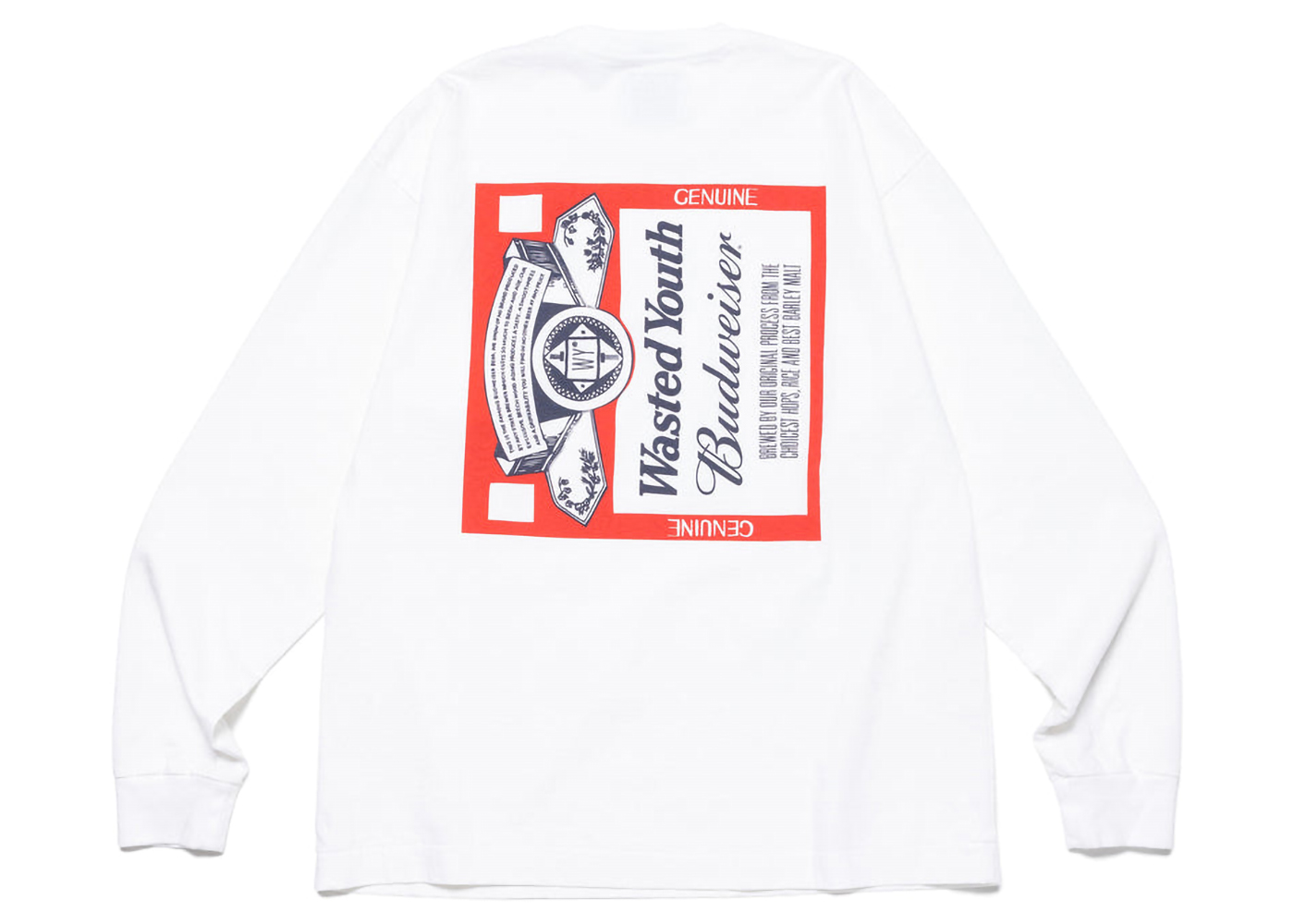 Wasted Youth Budweiser L/S Tee White - SS23 Men's - US