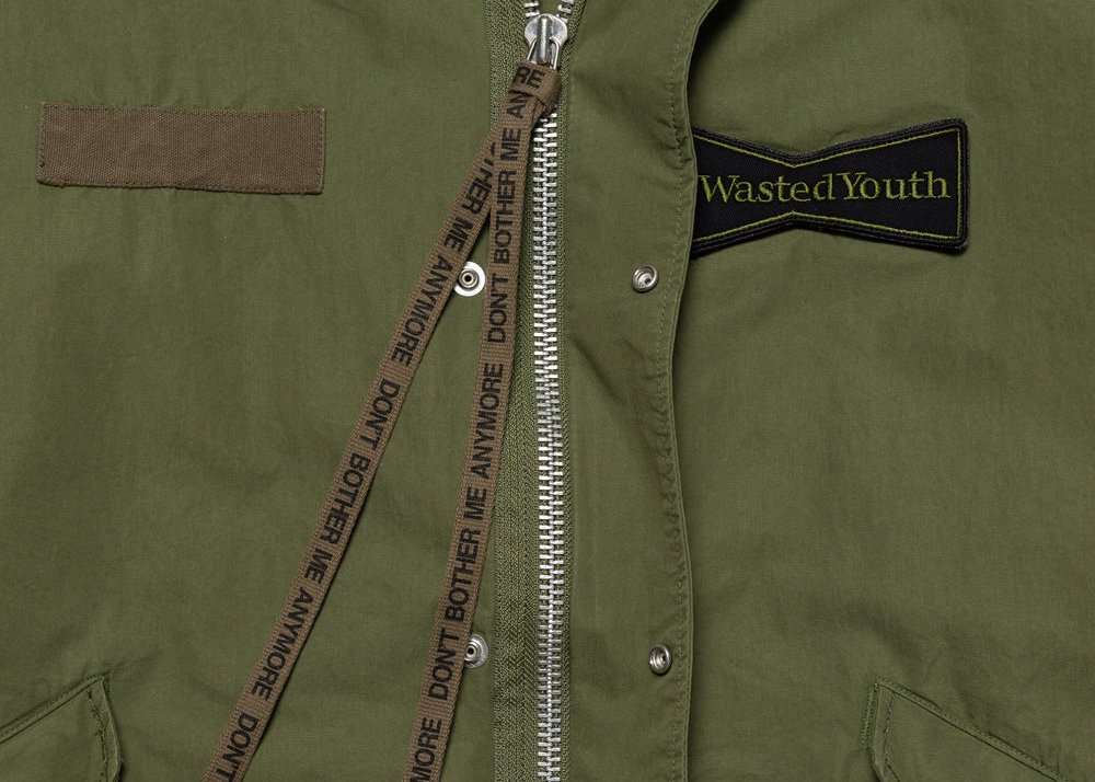 Wasted Youth Fishtail Coat Olive Drab Men's - SS23 - US