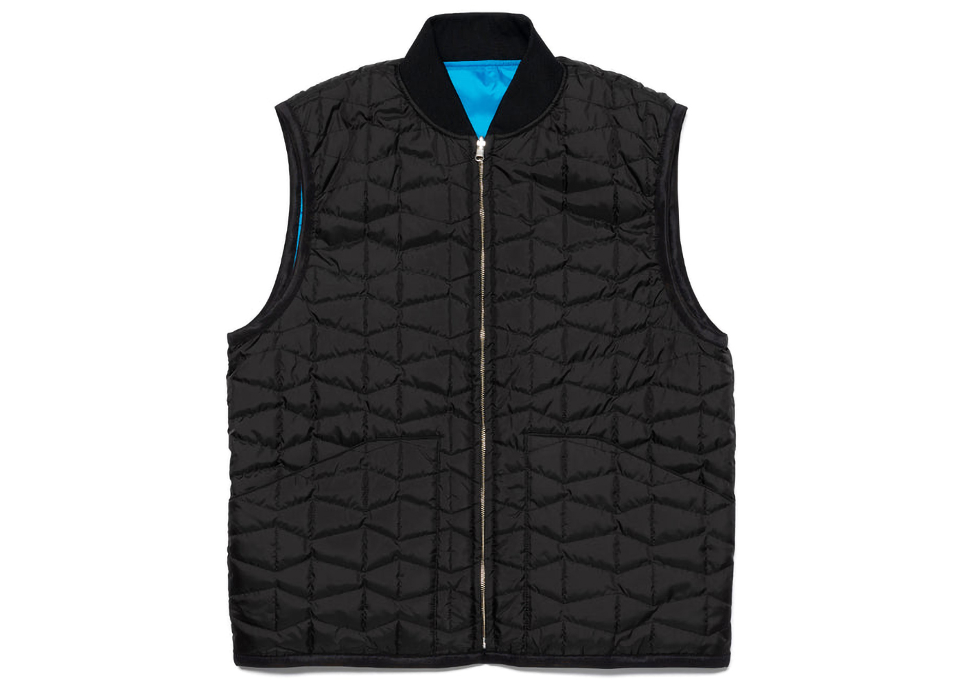 Wasted Youth Quilted Puff Reversible Vest Black/Blue - SS23 - KR