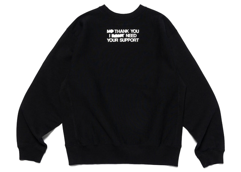 Wasted Youth Thank You Sweatshirt Black Men's - SS23 - GB