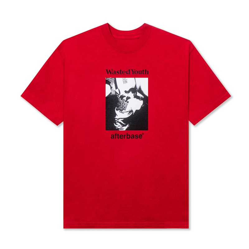 Wasted Youth x Afterbase Drunk S/S Tee Red 男士- SS22 - TW