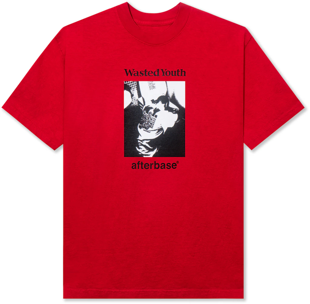Wasted Youth x Afterbase Drunk S/S Tee Red Men's - SS22 - US