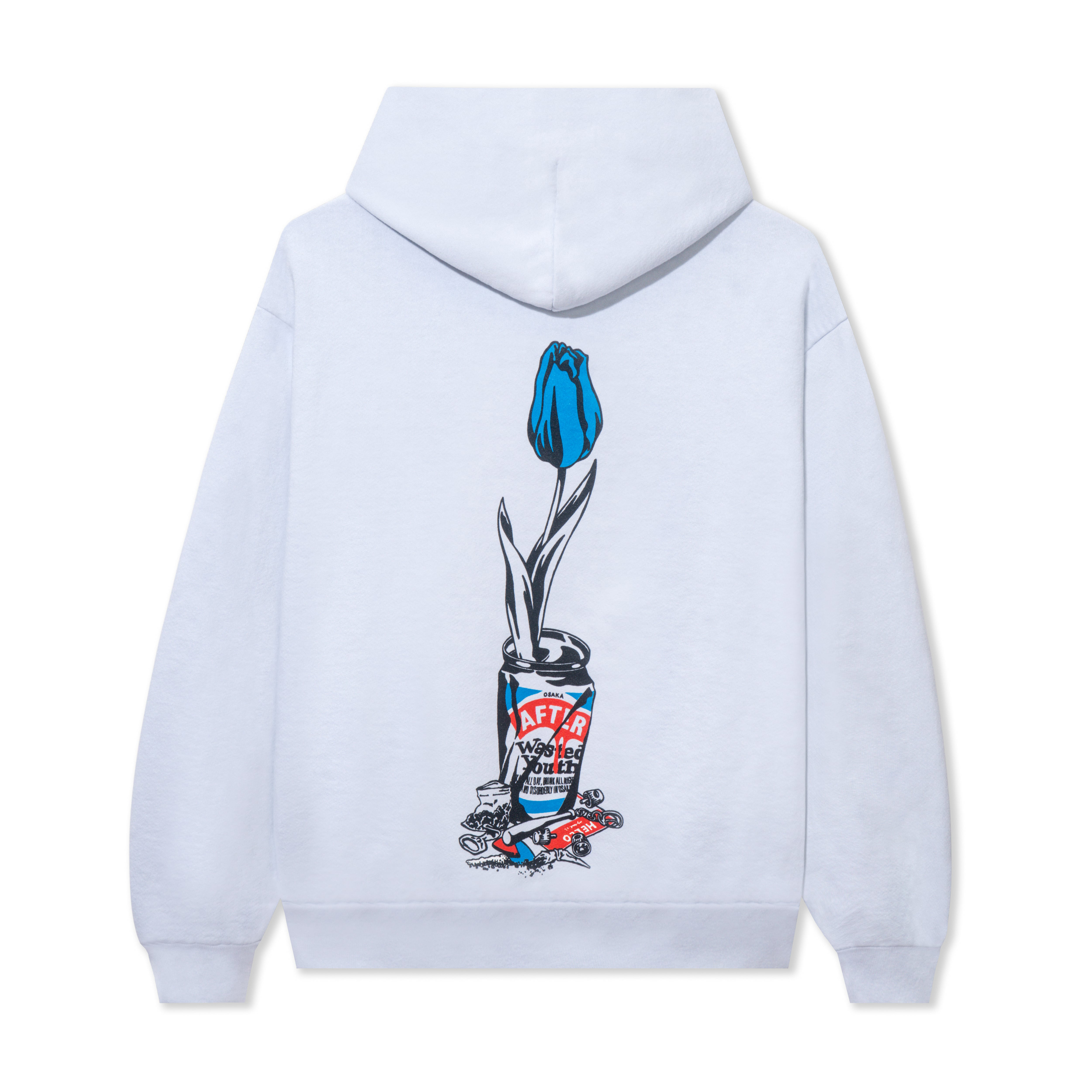 Wasted Youth x Afterbase Hoodie White Blue - SS22 - US