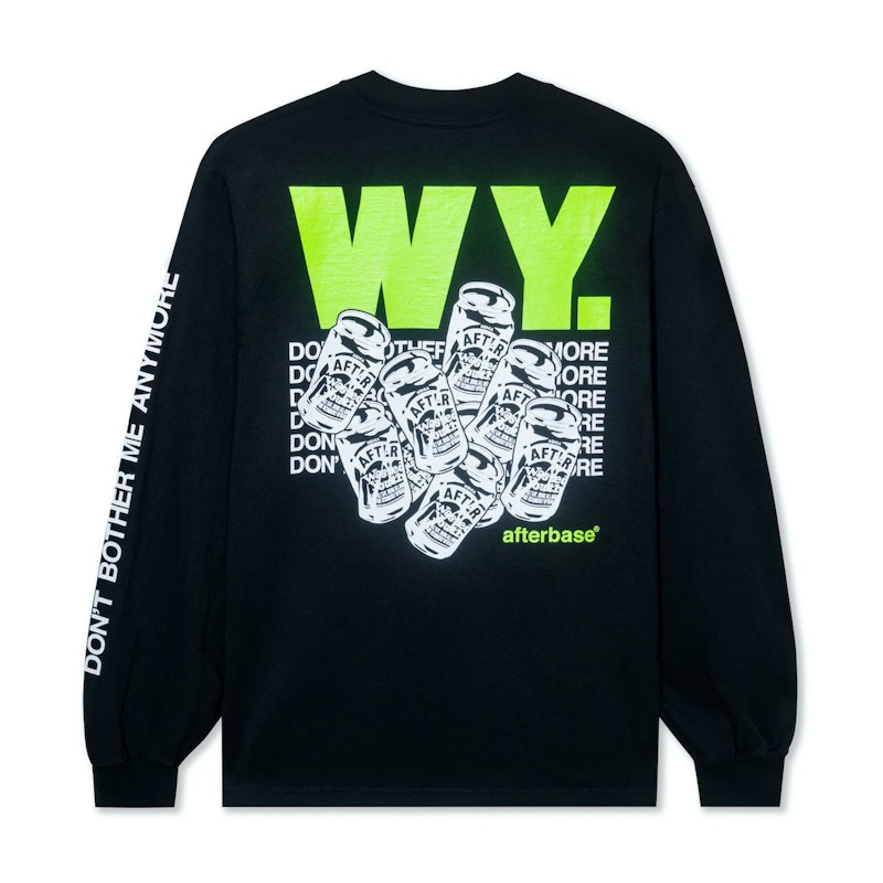 Wasted Youth x Afterbase L/S Tee Black Green Men's - SS22 - US