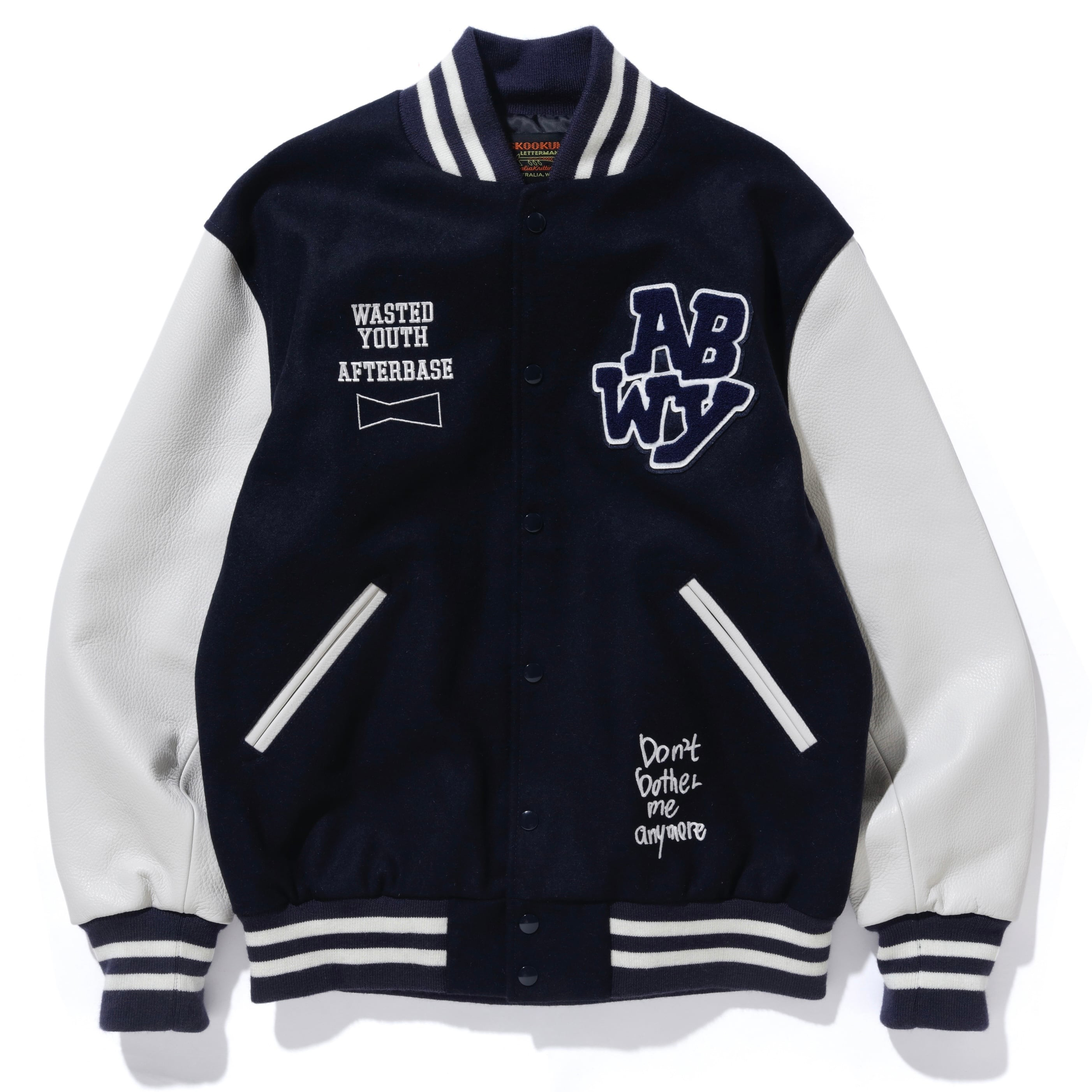 Wasted Youth x Afterbase Varsity Jacket Black Men's - SS22 - US