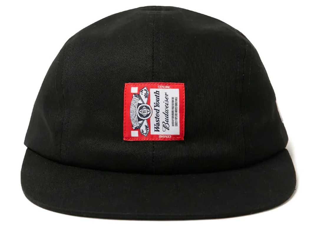 Pre-owned Wasted Youth X Budweiser 4 Panel Cap Black