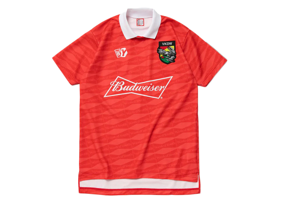Wasted Youth x Budweiser Soccer Game Jersey Red Men's - SS22 - US