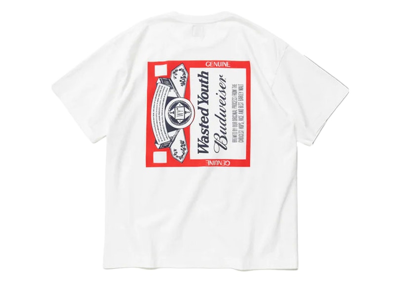 新品 S Wasted Youth x Budweiser Tシャツ ホワイト