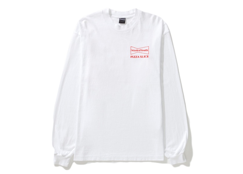 Wasted Youth x Pizza Slice L/S Box Set T-Shirt White Red Men's