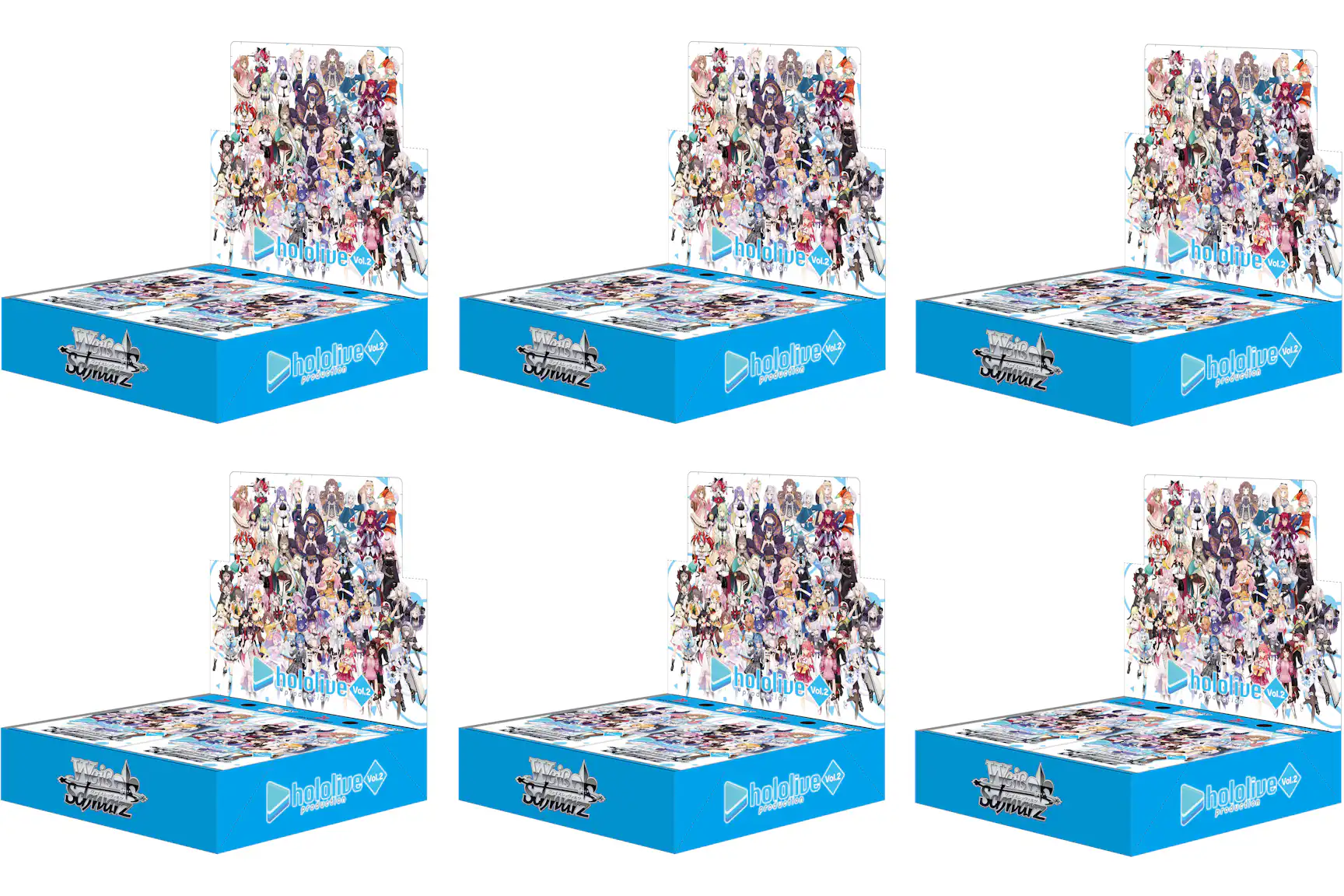 Weiss Schwarz Hololive Production Vol. 2 Booster Box (Japanese) 6x Lot CN Weiss Schwarz Hololive Production Vol. 2 Booster Box (Japanese) 6x Lot CN