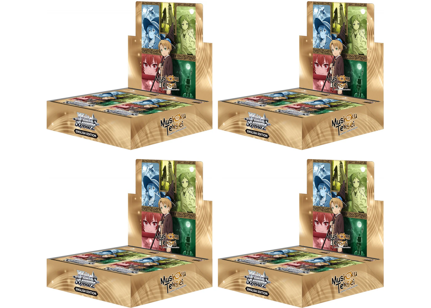 Weiss Schwarz Mushoku Tensei Jobless Reincarnation Booster Box (English) 4x Lot - GB Weiss Schwarz Mushoku Tensei Jobless Reincarnation Booster Box (English) 4x Lot - GB