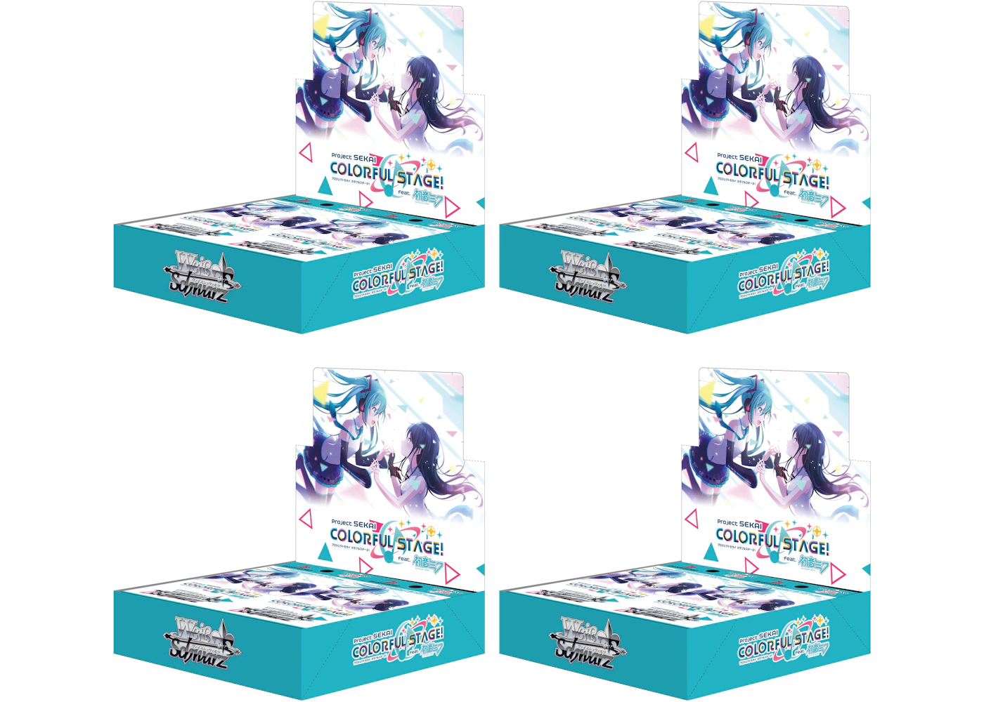 Weiss Schwarz Project Sekai Colorful Stage! Hatsune Miku Booster Box (Japanese) 4x Lot - US Weiss Schwarz Project Sekai Colorful Stage! Hatsune Miku Booster Box (Japanese) 4x Lot - US