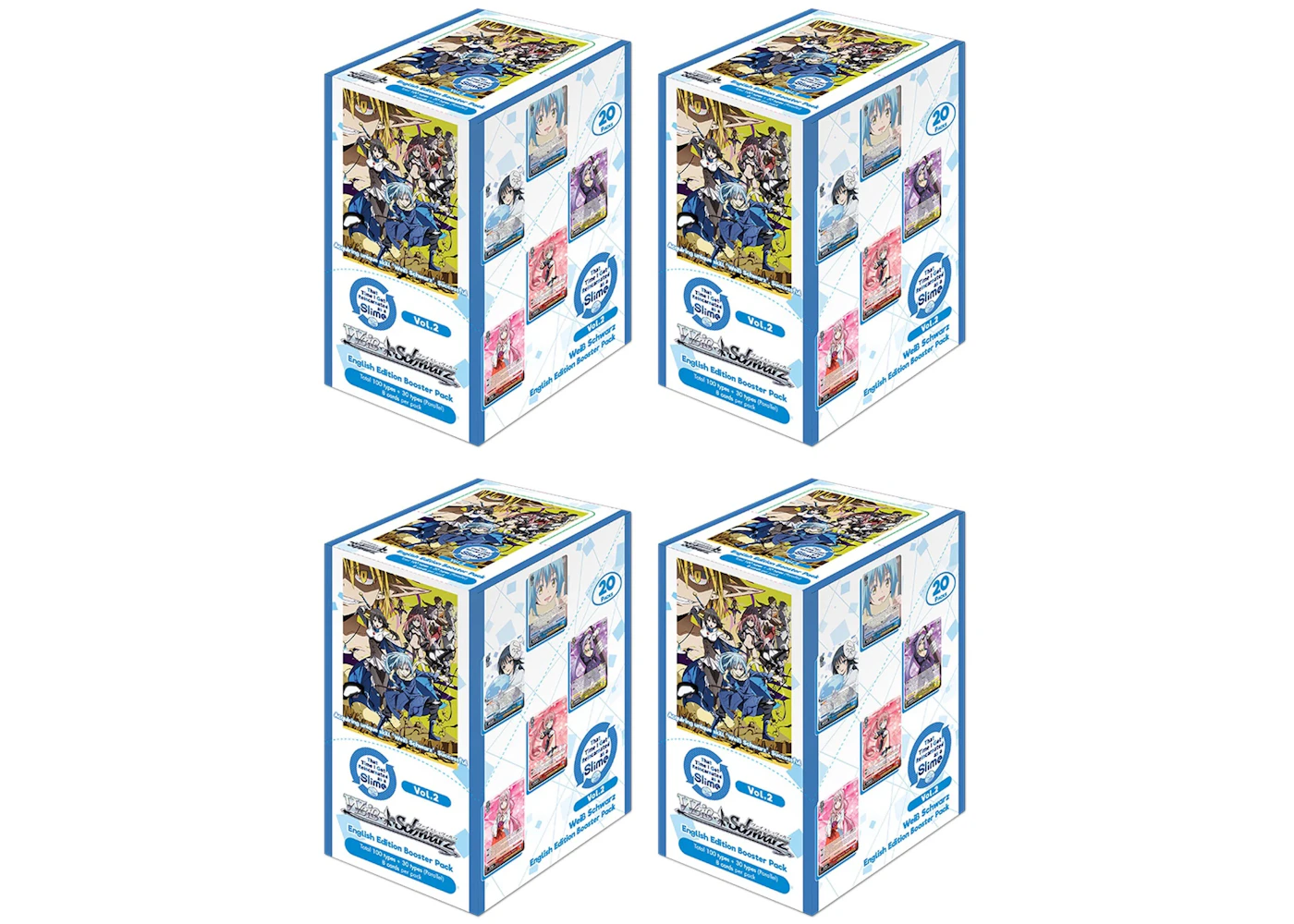 Weiss Schwarz That Time I Got Reincarnated as a Slime Vol.2 Booster Box (English) 4x Lot - US Weiss Schwarz That Time I Got Reincarnated as a Slime Vol.2 Booster Box (English) 4x Lot - US