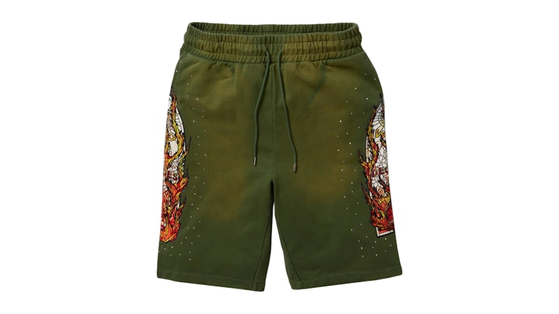 Who Decides War Flame Glass Lounge Short Green Men's - SS25 - US
