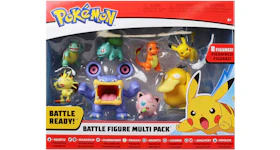 Wicked Cool Toys Pokemon Battle Figure Scorbunny, Grookey, Sobble, Pikachu, Jigglypuff, Cubone, Vaporeon & Magikarp Figure (Set of 8)
