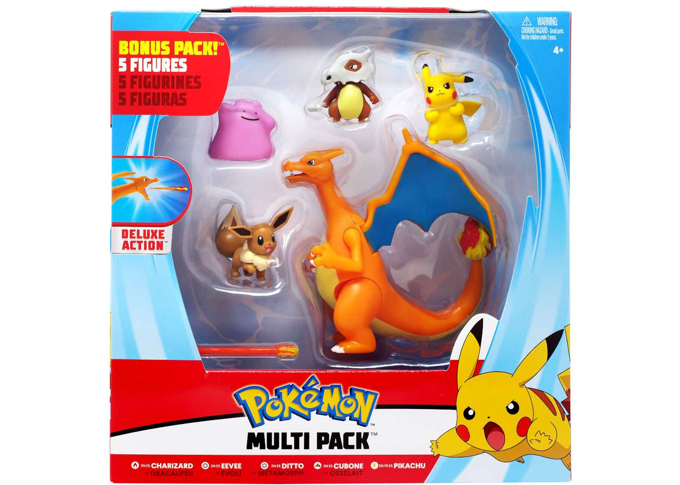 Wicked Cool Toys Pokemon Charizard, Eevee, Ditto, Cubone & Pikachu Bj's Exclusive Multi Figure (Set of 5) - US Wicked Cool Toys Pokemon Charizard, Eevee, Ditto, Cubone & Pikachu Bj's Exclusive Multi Figure (Set of 5) - US
