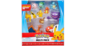Wicked Cool Toys Pokemon Charizard, Haunter, Jolteon, Magikarp, Pikachu, Jigglypuff, Charmander, Bulbasaur, Squirtle & Eevee Amazon Exclusive Multi Figure (Set of 10)
