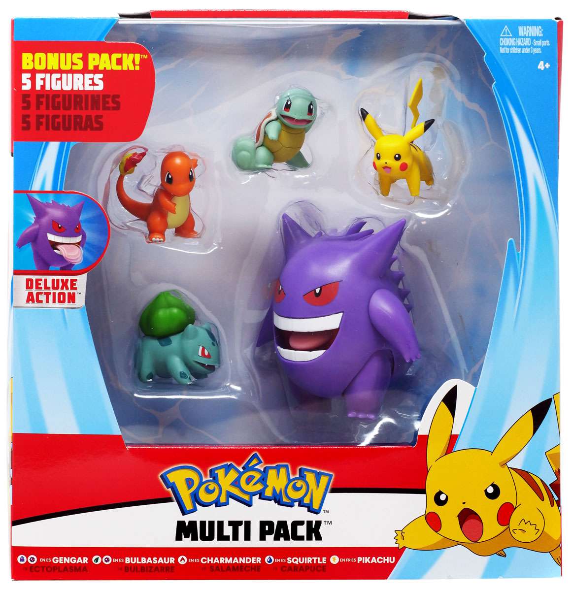Wicked Cool Toys Pokemon Gengar, Bulbasaur, Charmander, Squirtle 