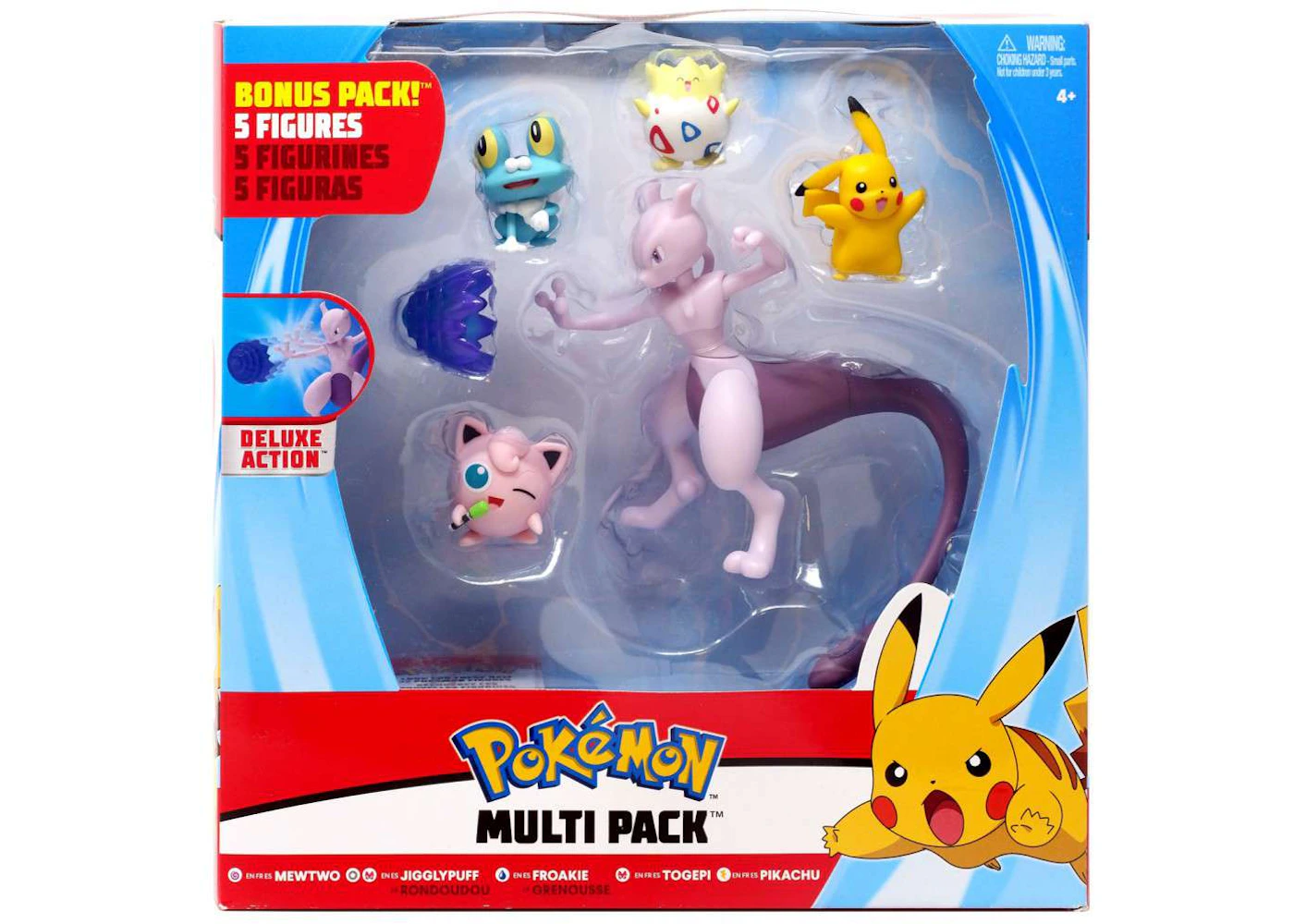 Wicked Cool Toys Pokemon Mewtwo, Jigglypuff, Froakie, Togepi & Pikachu Bj's Exclusive Multi Figure (Set of 5) - US Wicked Cool Toys Pokemon Mewtwo, Jigglypuff, Froakie, Togepi & Pikachu Bj's Exclusive Multi Figure (Set of 5) - US