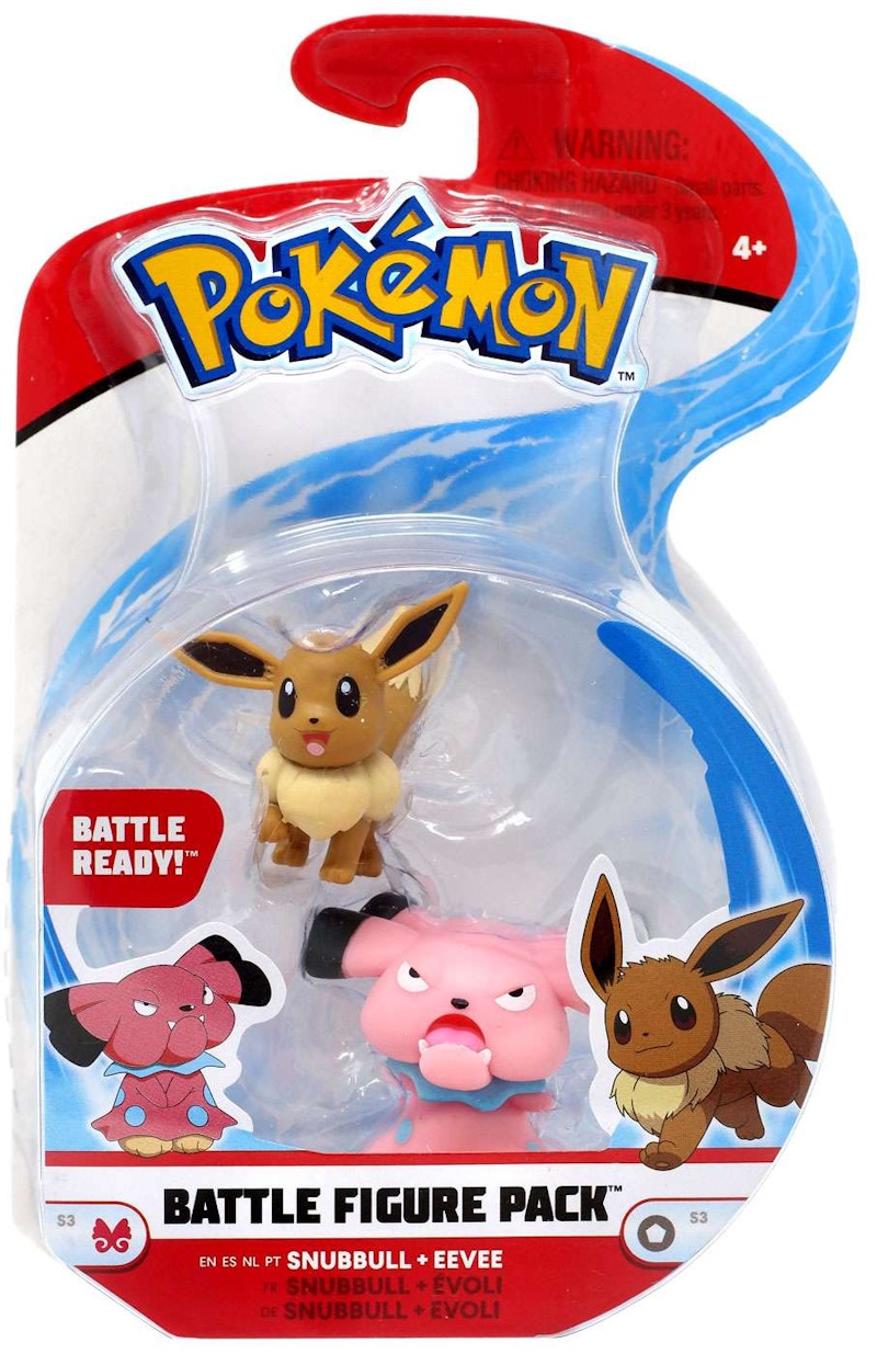 Wicked Cool Toys Pokemon Series 3 Battle Figure Snubbull Eevee