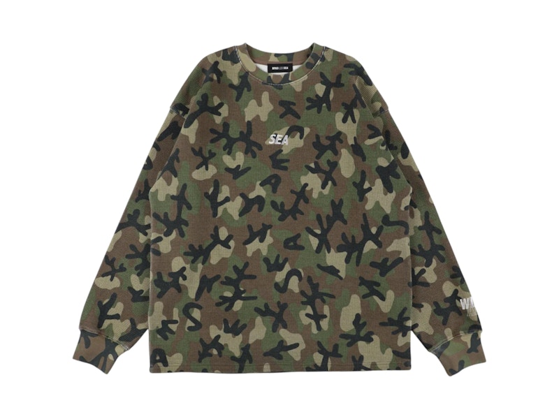 Wind and Sea Heavy Waffle LS Tee Camo - US