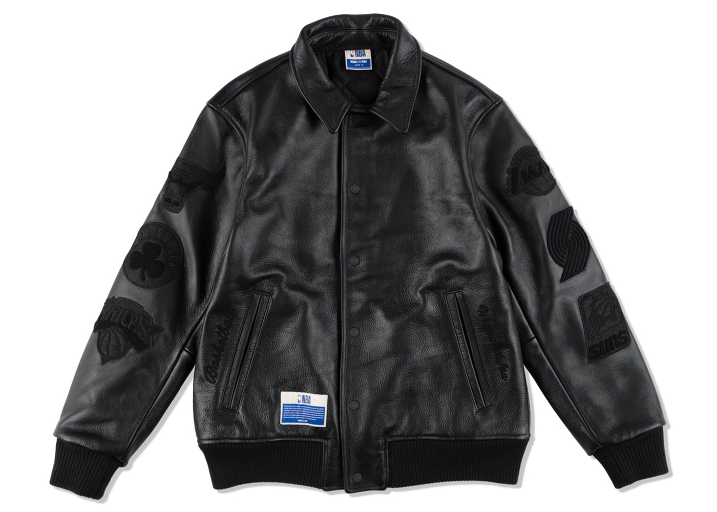 Wind and Sea NBA Leather Jacket Black - SS23 - US