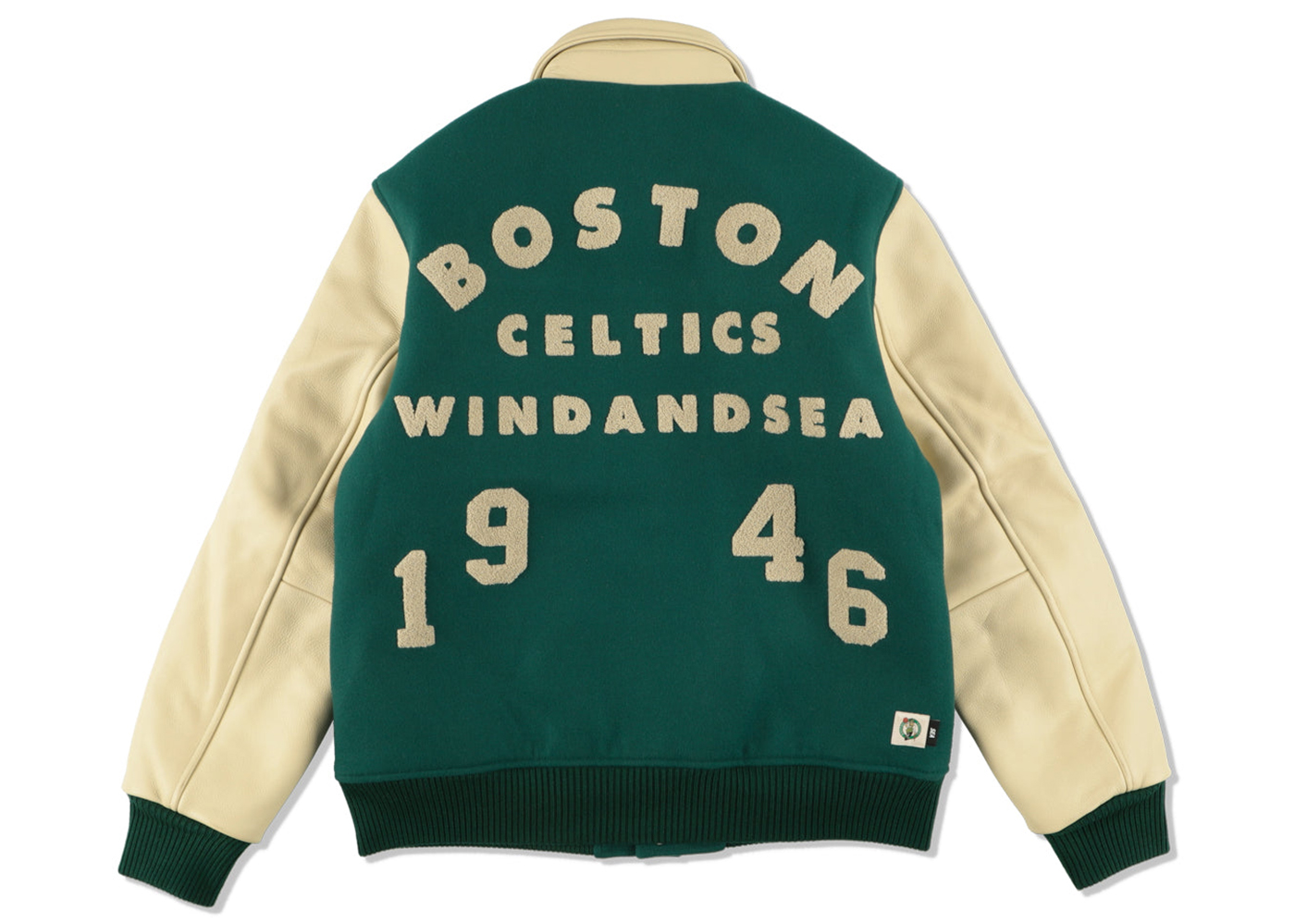 Wind and Sea NBA Leather Melton Jacket Jacket Boston Celtics Men's