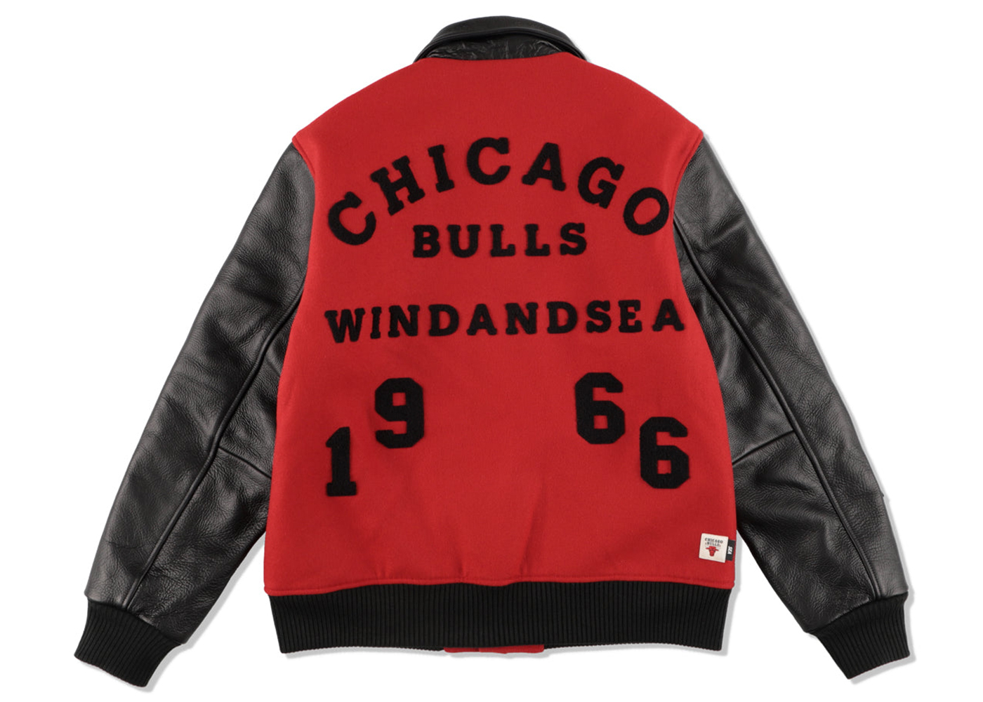 Wind and Sea NBA Leather Melton Jacket Jacket Chicago Bulls Men's