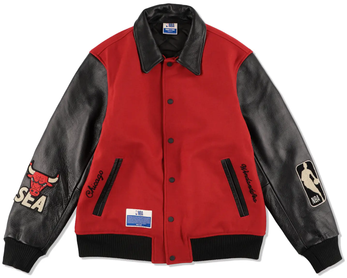 Wind and Sea NBA Leather Melton Jacket Jacket Chicago Bulls - SS23 - CN