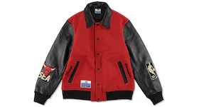 Wind and Sea NBA Leather Melton Jacket Jacket Chicago Bulls