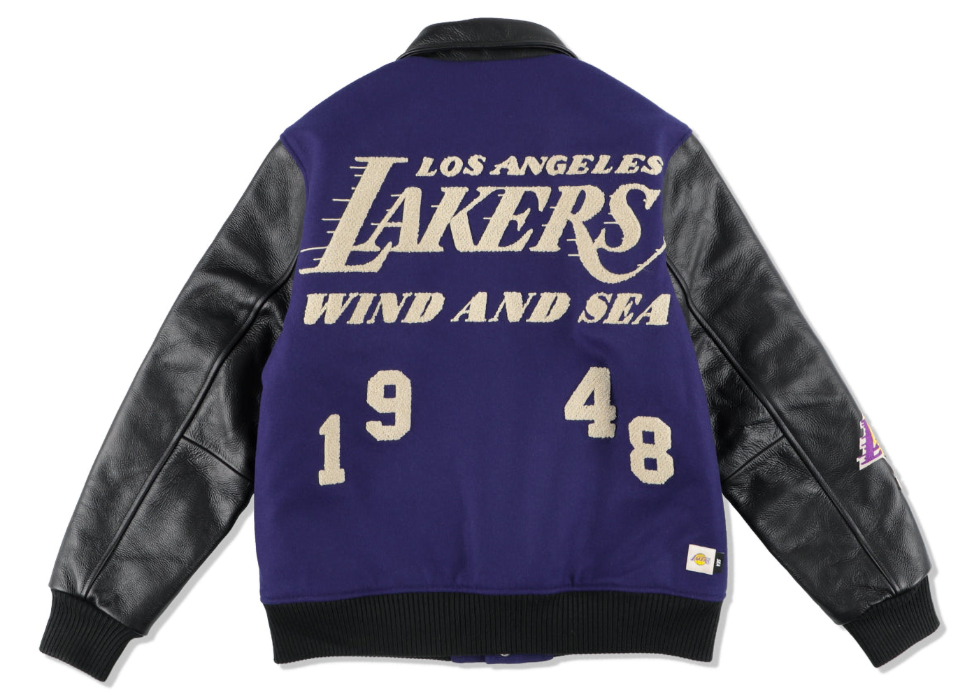 Wind and Sea NBA Leather Melton Jacket Jacket Losangeles Lakers 