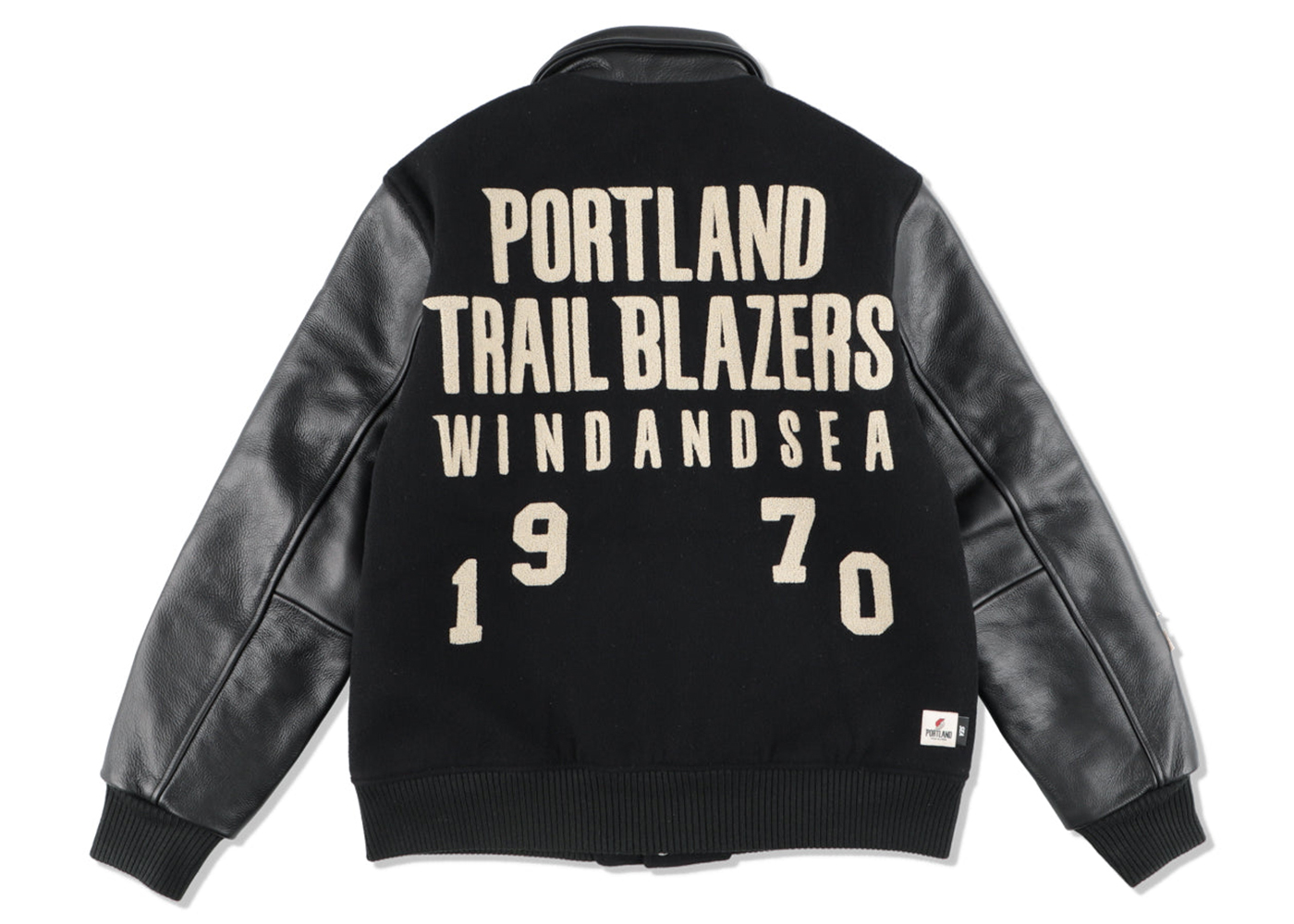 Wind and Sea NBA Leather Melton Jacket Jacket Portland Trail