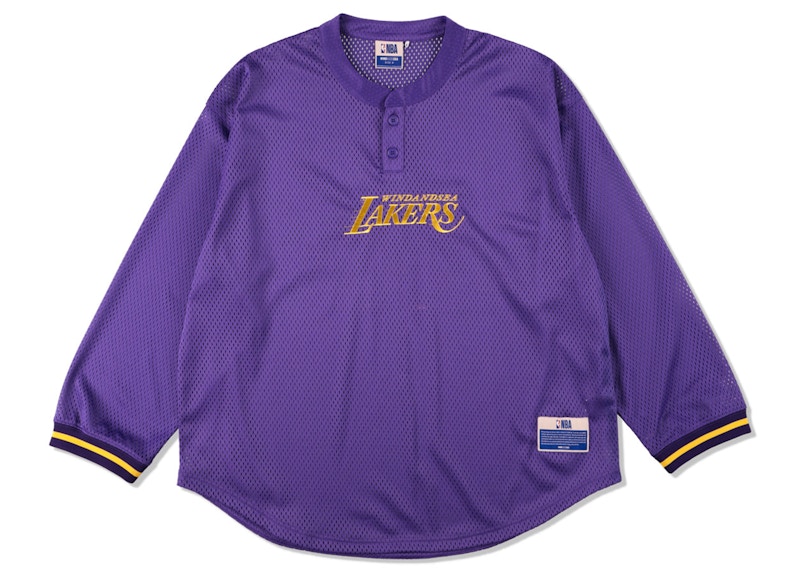 Wind and Sea NBA Mesh Long Sleeve Top Losangeles Lakers Men's