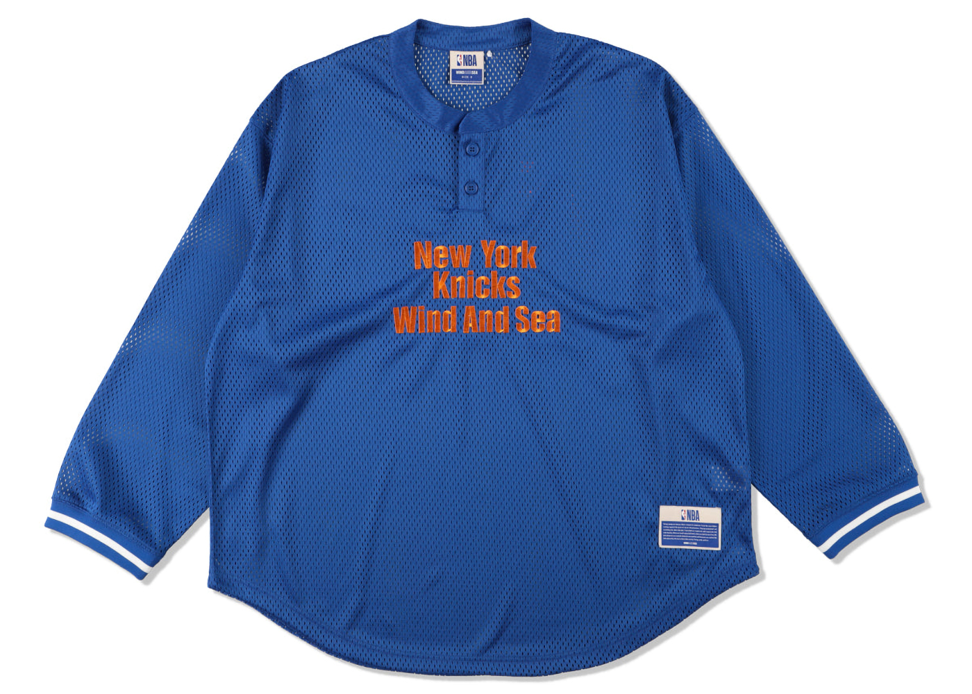 Wind and Sea NBA Mesh Long Sleeve Top New York Knicks - SS23 - CN