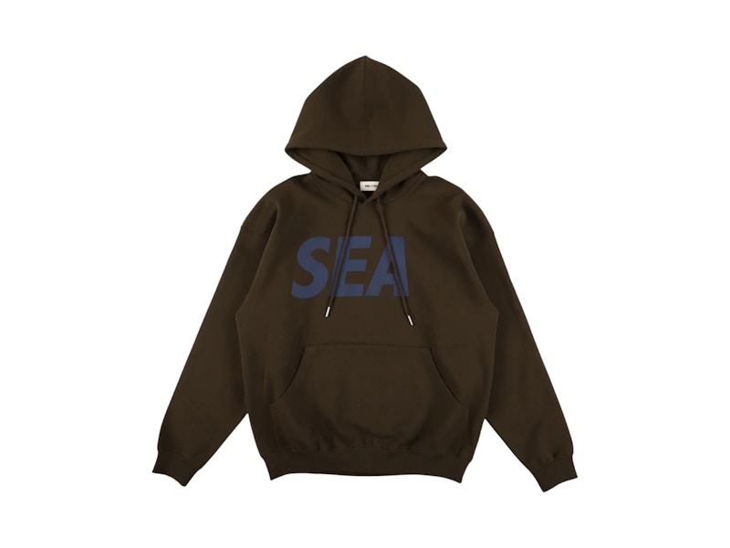 Wind and Sea OG Sea Logo Hoodie Sweatshirt Brown - US