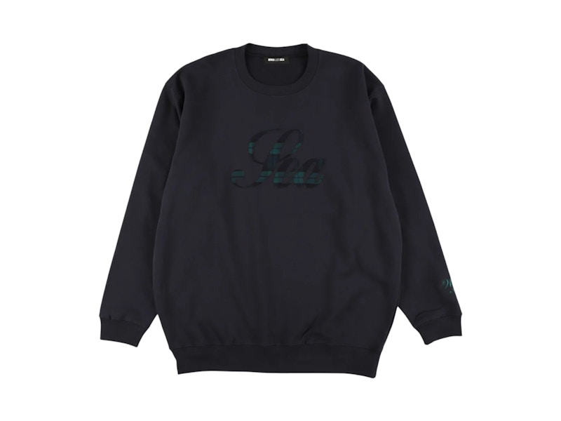 Wind and Sea Script Crewneck Sweatshirt Navy - US