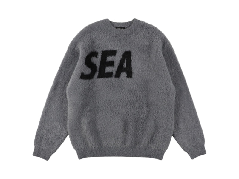 トップス WIND AND SEA Shaggy BIGSEA Knit Sweater Wind and Sea Shaggy BIGSEA Knit Sweater Gray - US