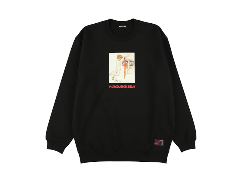 Wind and Sea x Norman Rockwell Crewneck Sweatshirt Black - US