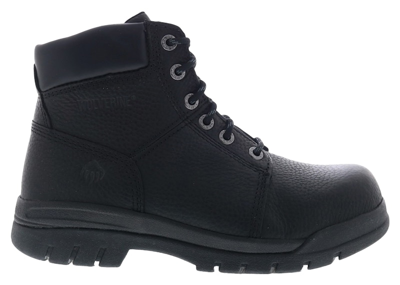 Pre-owned Wolverine Men's  Marquette 6" Steel Toe Eh Slip Resistant Boots Sneakers In Black