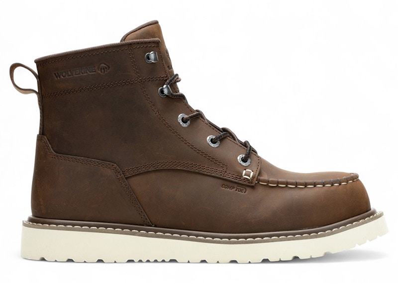 Wolverine Trade Wedge Unlined Moc Composite Toe 6" Boot Brown
