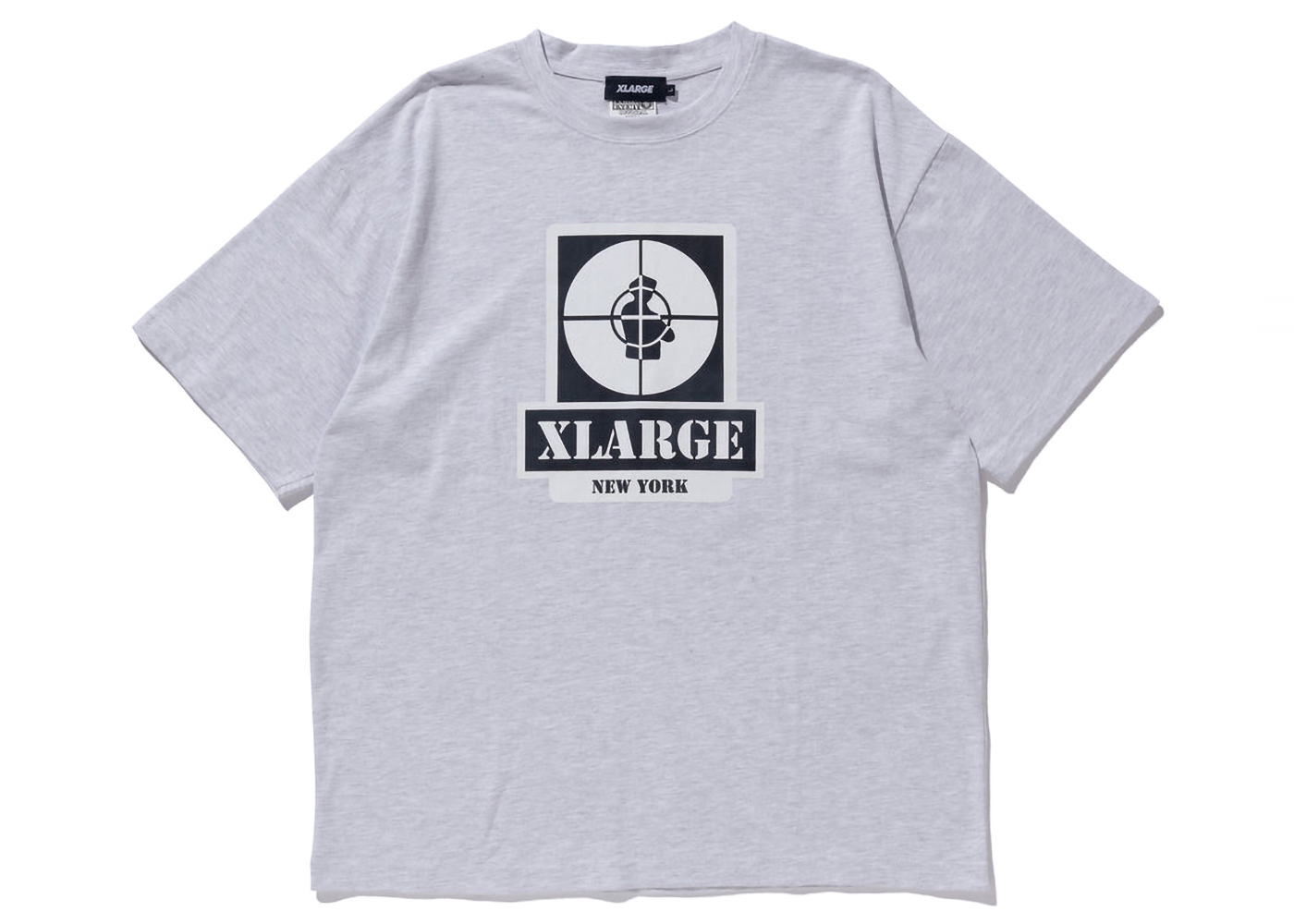 XLARGE x Public Enemy Box Logo T-Shirt Ash Grey Men's - FW22