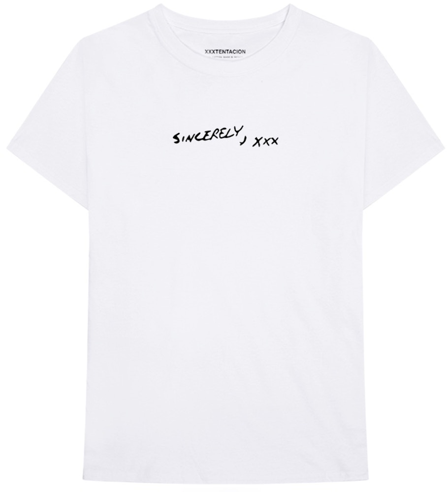 XXXTentacion Sincerely, XXX T-shirt White - 2018