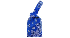 Yaito Paisley One Handle Knot Bag Blue